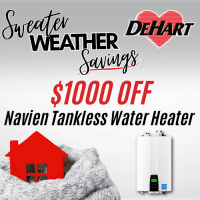 $1,000 OFF the Navien Tankless Water Heater